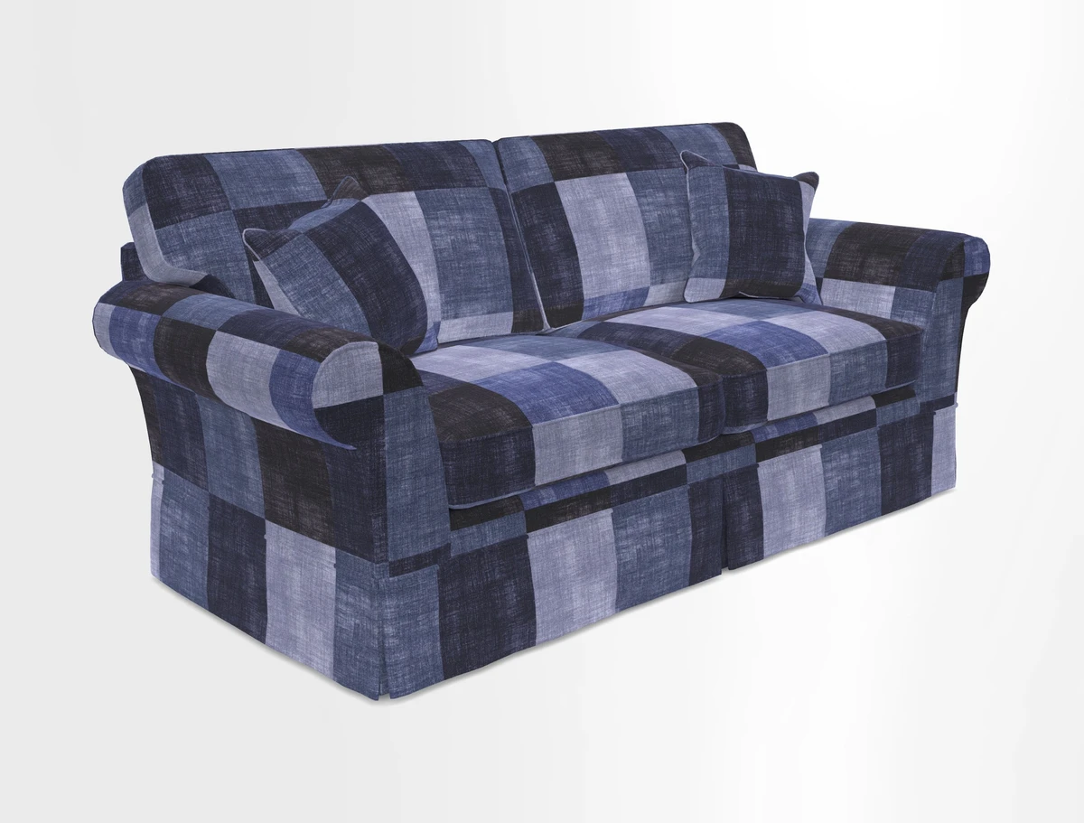 Lanhydrock 3 Seater Sofa in Floral Linens Lela Mystery Indigo