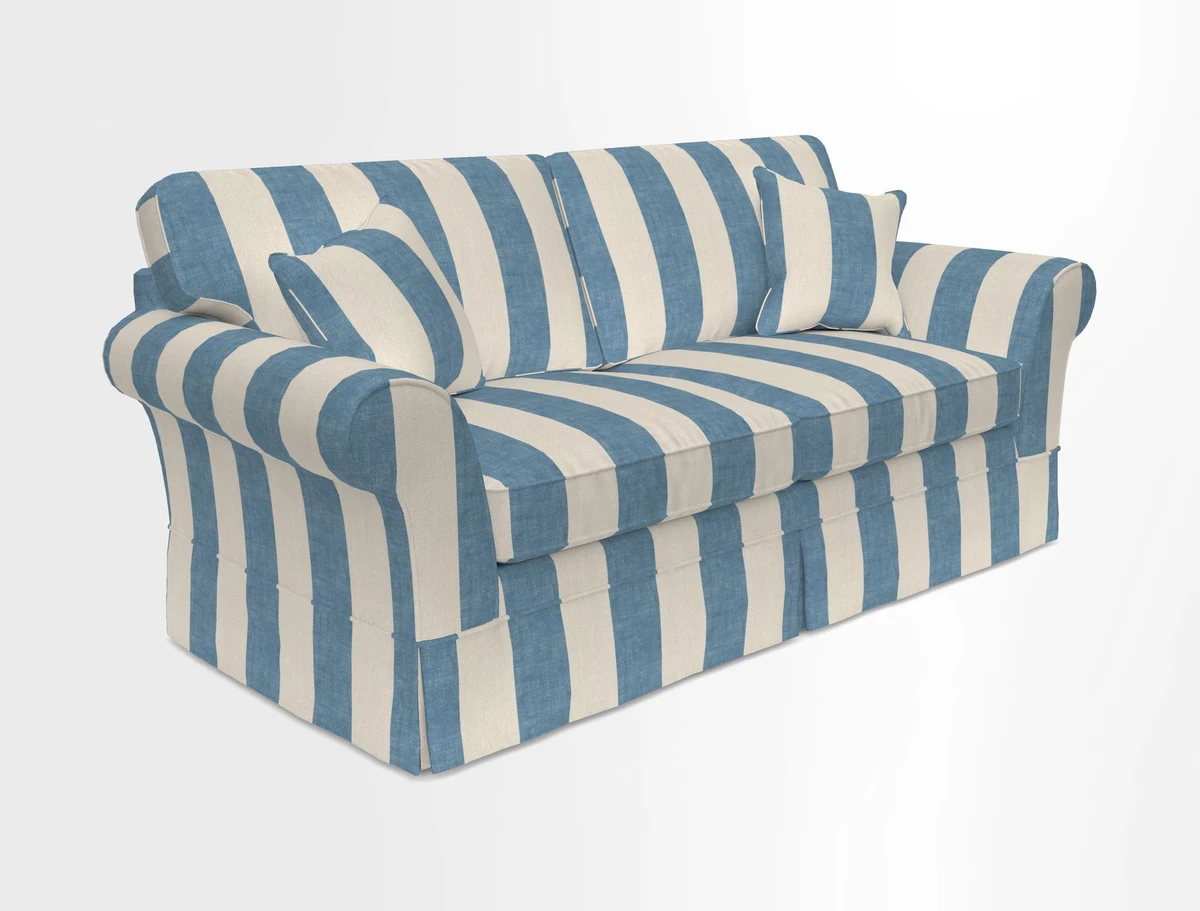 Lanhydrock 3 Seater Sofa in Floral Linens Lela Mystery Indigo