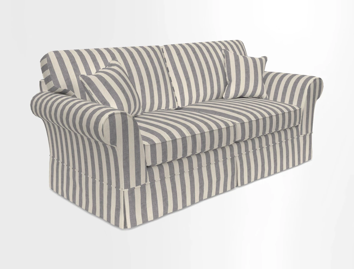 Lanhydrock 3 Seater Sofa in Floral Linens Lela Mystery Indigo