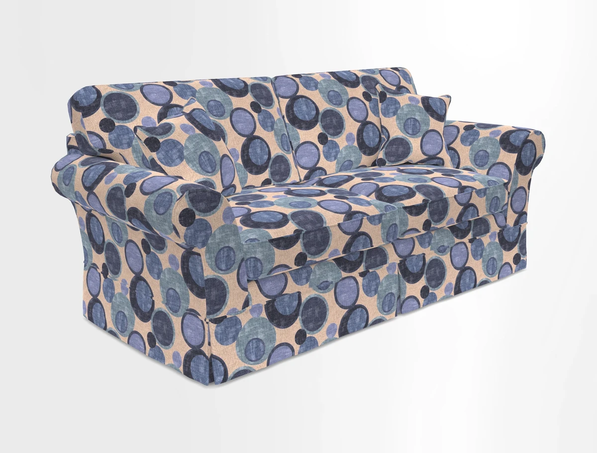 Lanhydrock 3 Seater Sofa in Floral Linens Lela Mystery Indigo