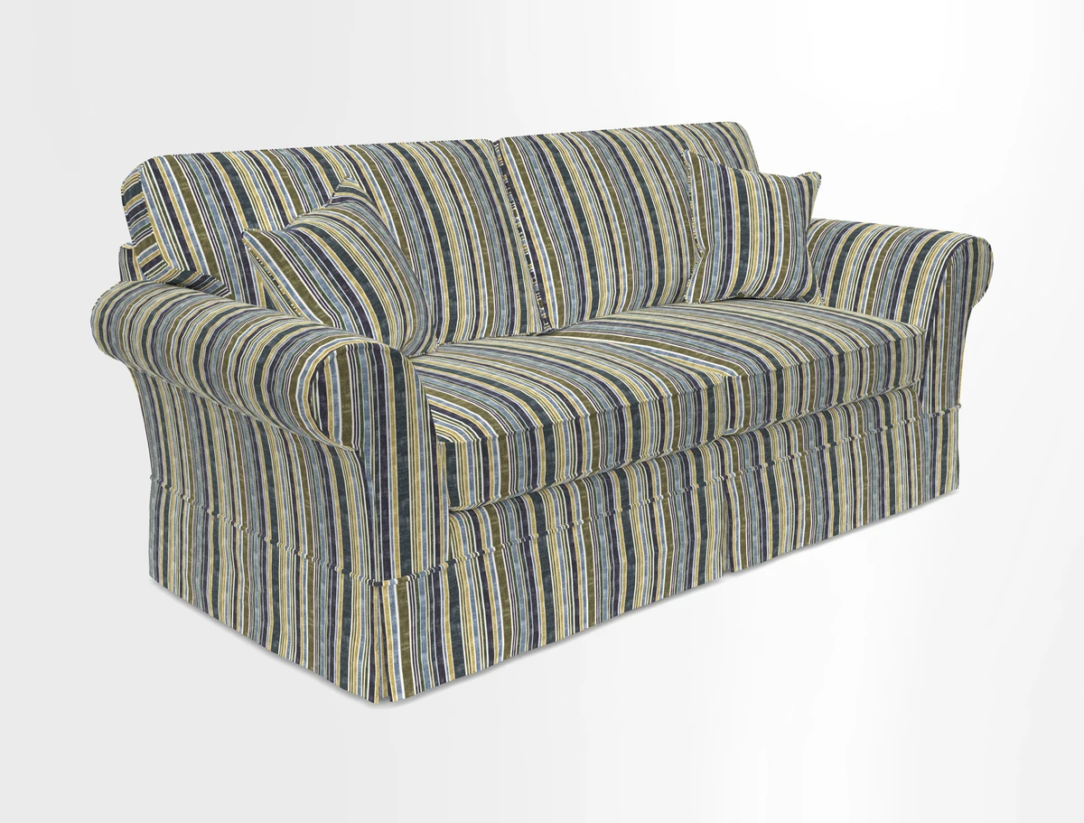 Lanhydrock 3 Seater Sofa in Floral Linens Lela Mystery Indigo