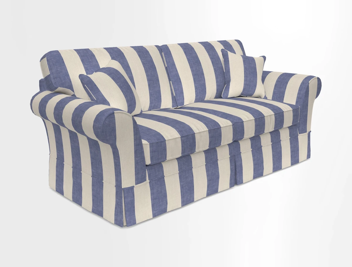 Lanhydrock 3 Seater Sofa in Floral Linens Lela Mystery Indigo