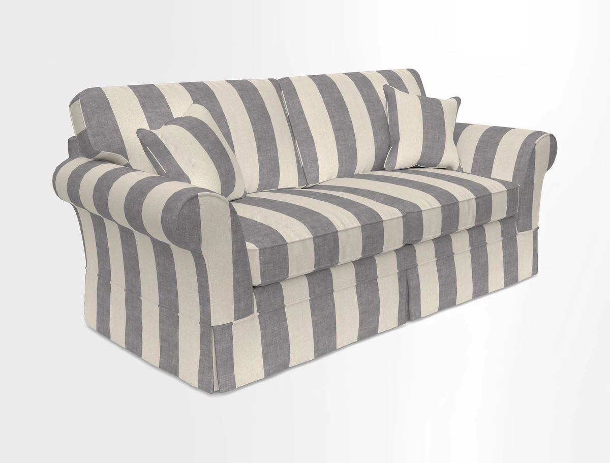 Lanhydrock 3 Seater Sofa in Floral Linens Lela Mystery Indigo