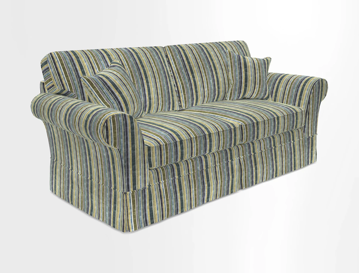 Lanhydrock 3 Seater Sofa in Floral Linens Lela Mystery Indigo