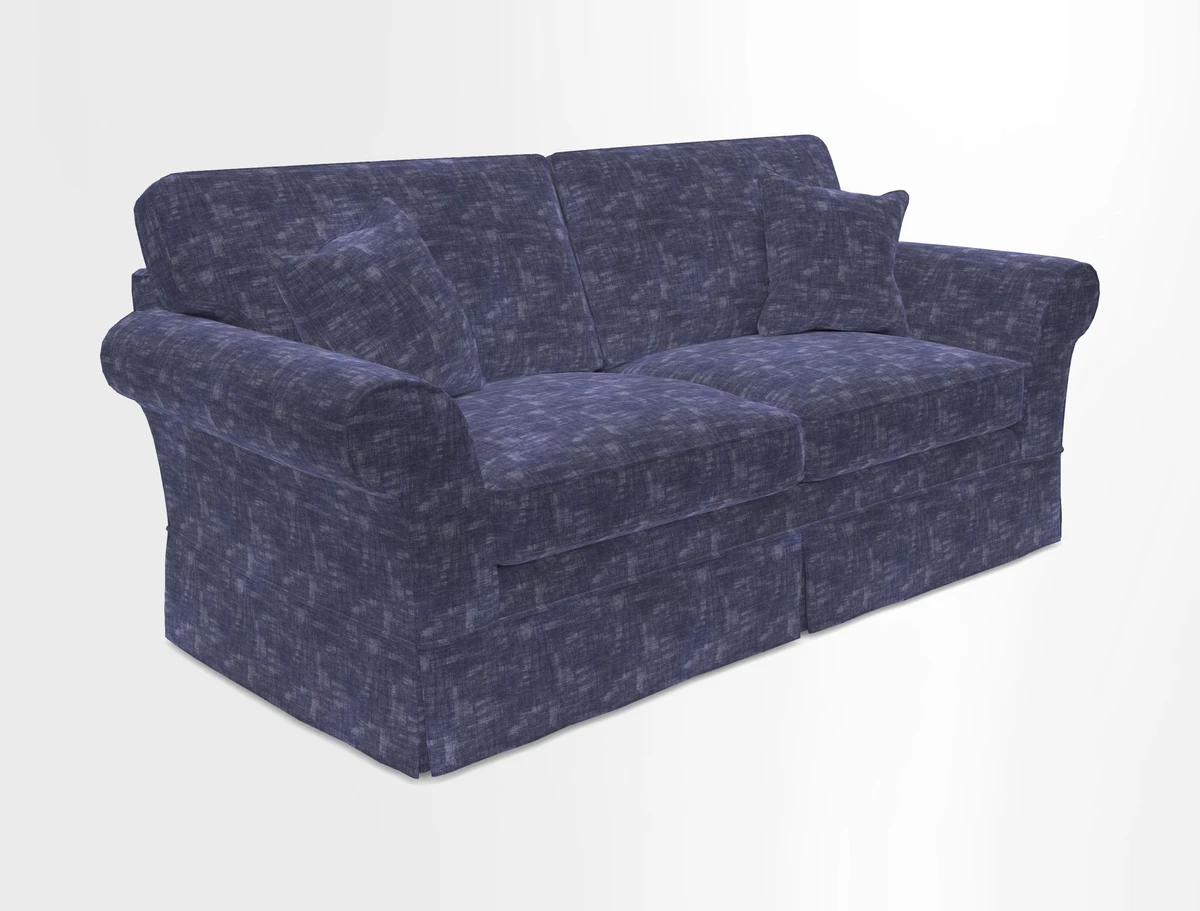 Lanhydrock 3 Seater Sofa in Floral Linens Lela Mystery Indigo