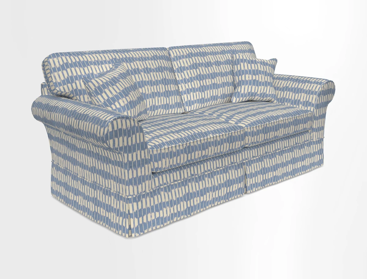 Lanhydrock 3 Seater Sofa in Floral Linens Lela Mystery Indigo