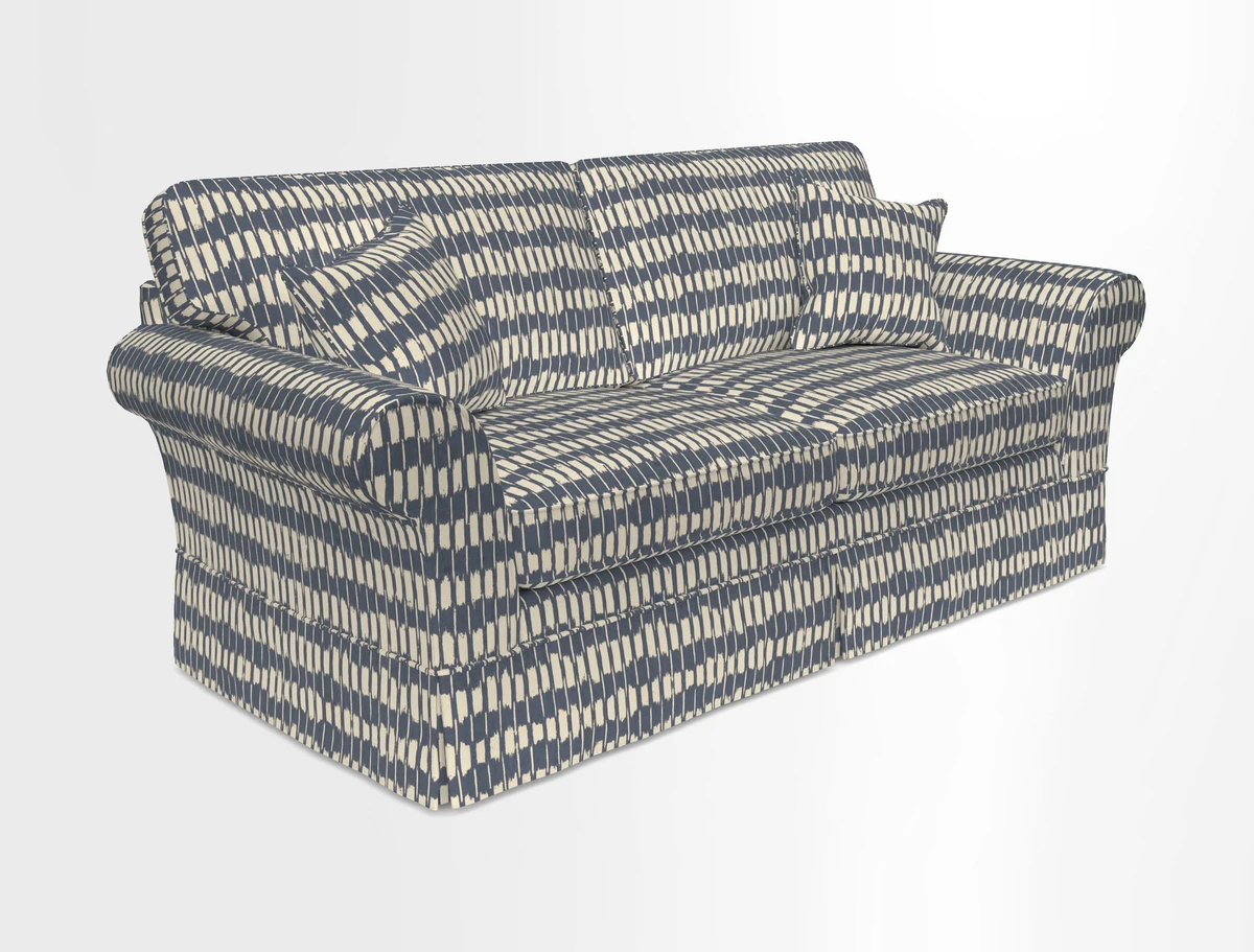 Lanhydrock 3 Seater Sofa in Floral Linens Lela Mystery Indigo