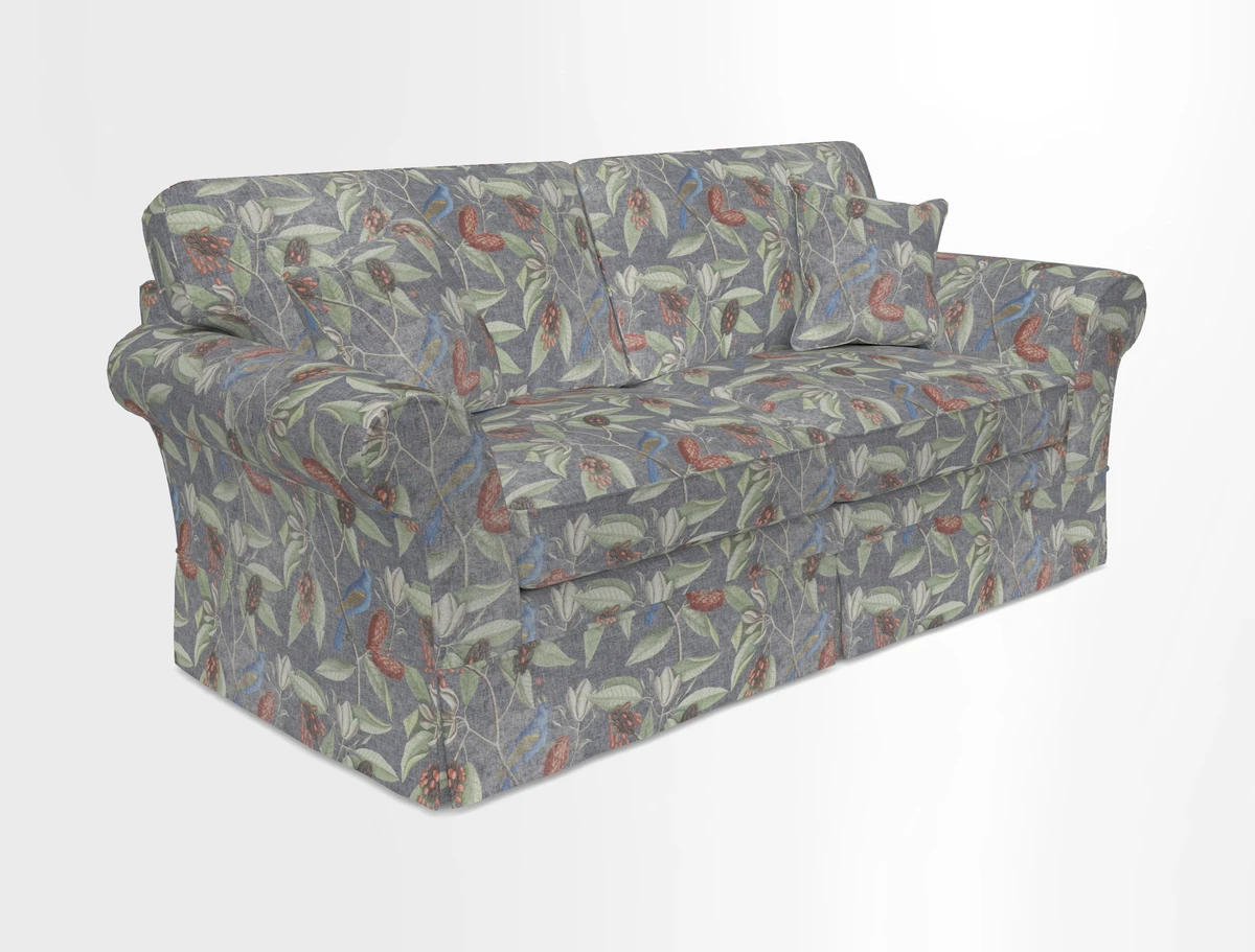 Lanhydrock 3 Seater Sofa in Floral Linens Lela Mystery Indigo