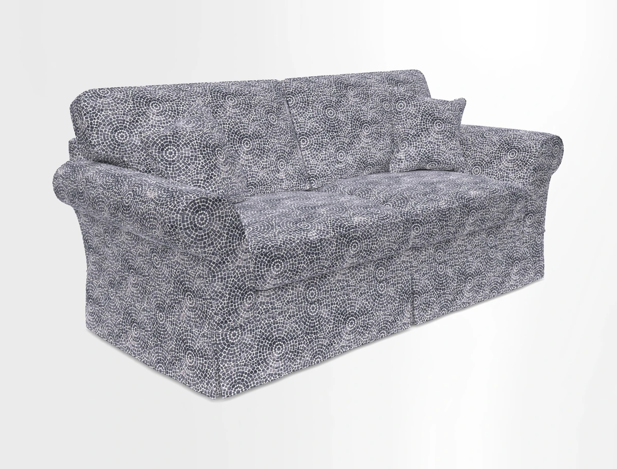 Lanhydrock 3 Seater Sofa in Floral Linens Lela Mystery Indigo