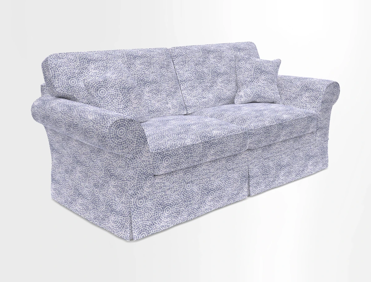 Lanhydrock 3 Seater Sofa in Floral Linens Lela Mystery Indigo