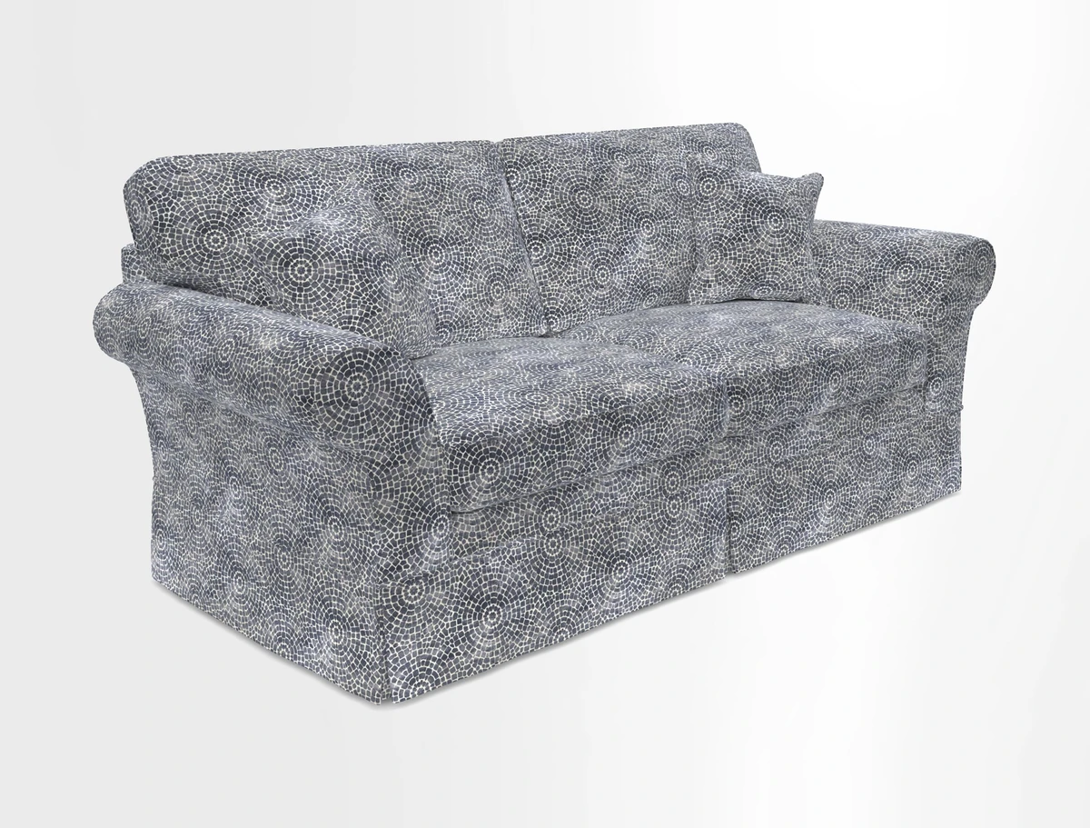 Lanhydrock 3 Seater Sofa in Floral Linens Lela Mystery Indigo
