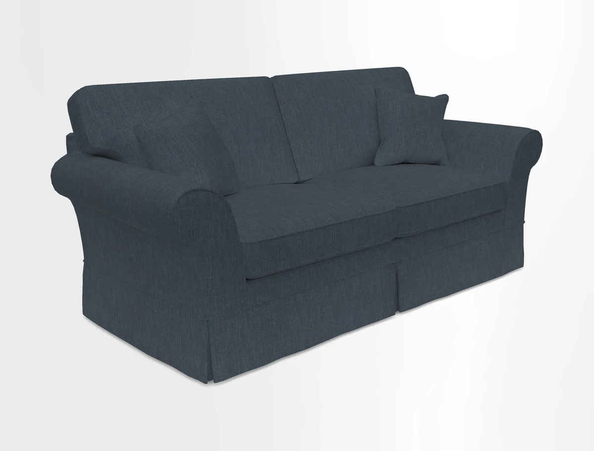 Lanhydrock 3 Seater Sofa in Floral Linens Lela Mystery Indigo