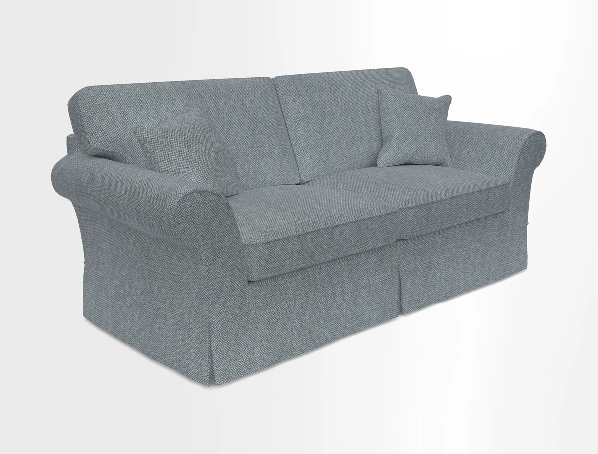 Lanhydrock 3 Seater Sofa in Floral Linens Lela Mystery Indigo