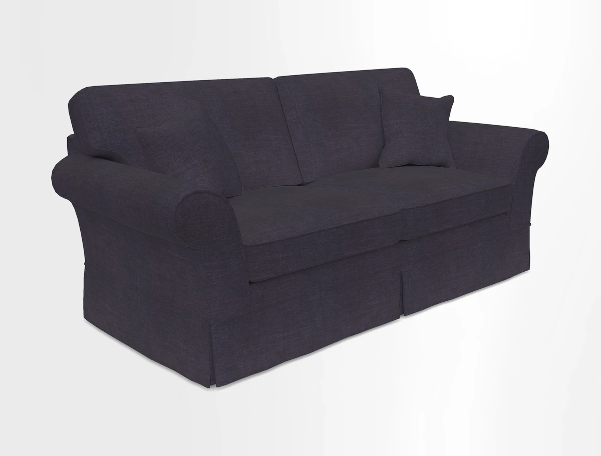 Lanhydrock 3 Seater Sofa in Floral Linens Lela Mystery Indigo