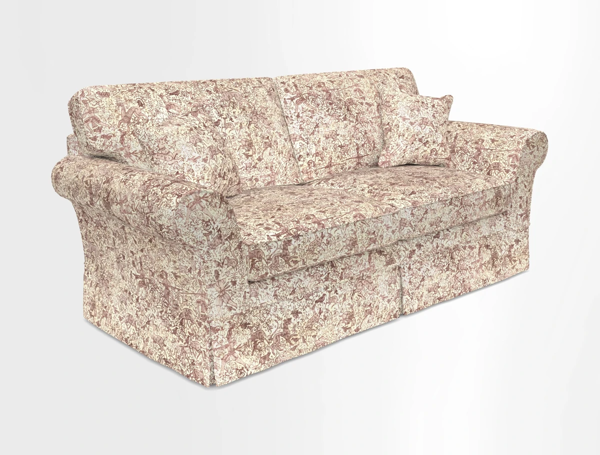 Lanhydrock 3 Seater Sofa in Floral Linens Lela Mystery Indigo