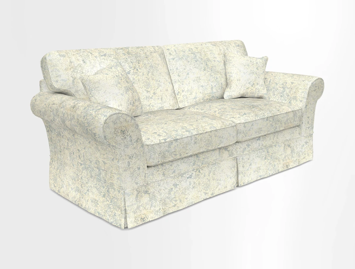 Lanhydrock 3 Seater Sofa in Floral Linens Lela Mystery Indigo