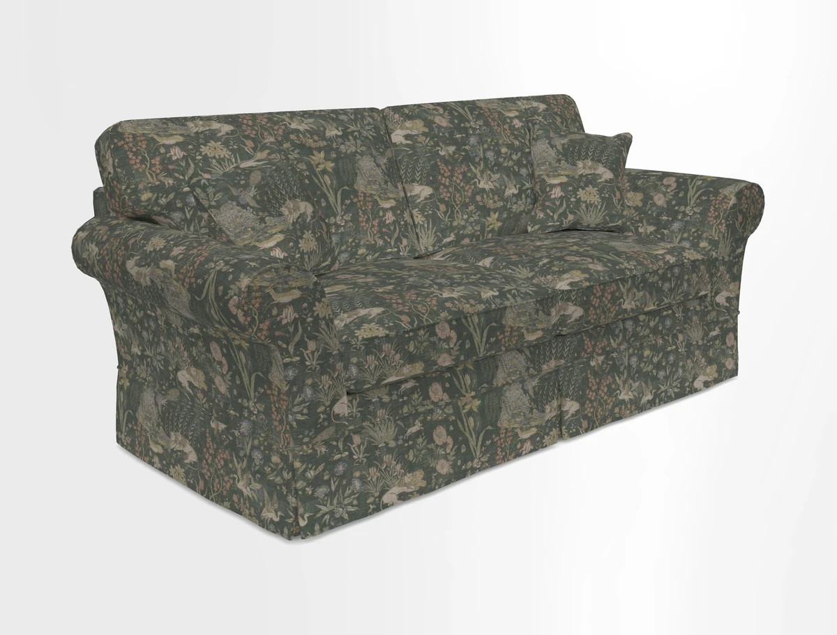Lanhydrock 3 Seater Sofa in Floral Linens Lela Mystery Indigo
