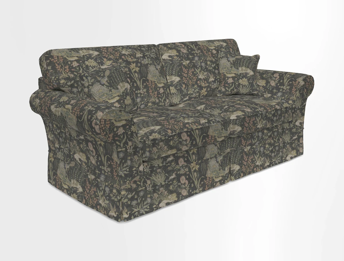 Lanhydrock 3 Seater Sofa in Floral Linens Lela Mystery Indigo