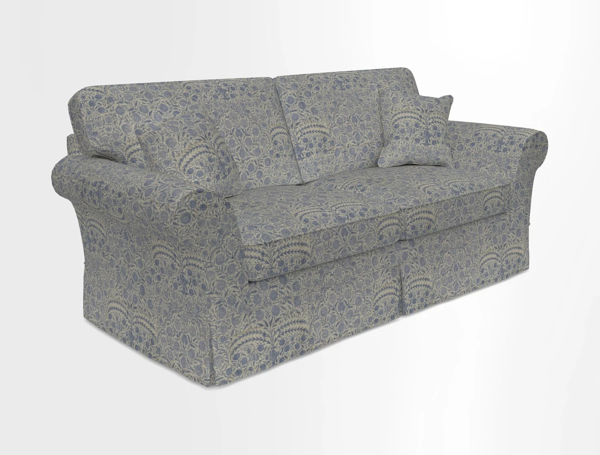 Lanhydrock 3 Seater Sofa in Floral Linens Lela Mystery Indigo