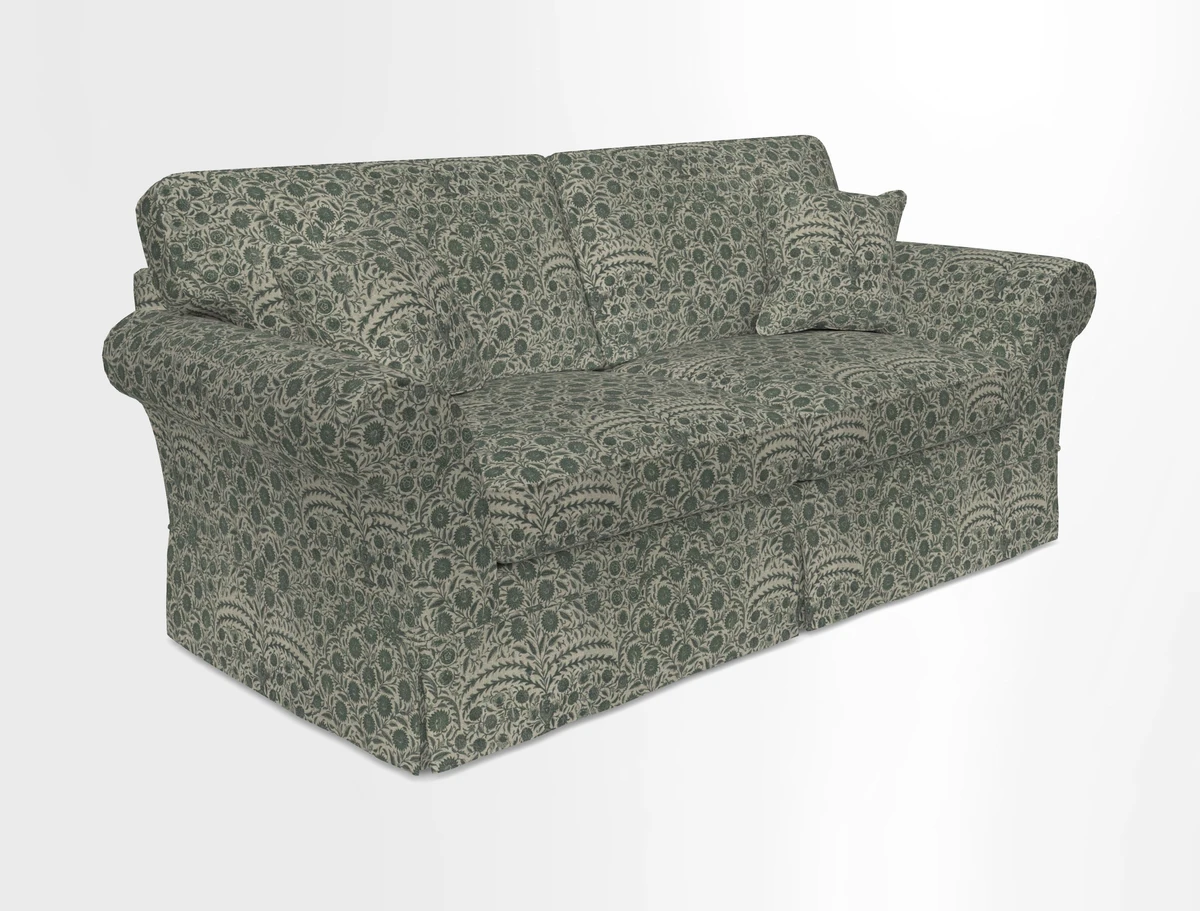 Lanhydrock 3 Seater Sofa in Floral Linens Lela Mystery Indigo