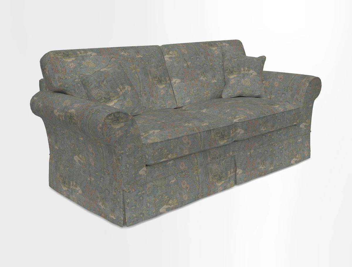 Lanhydrock 3 Seater Sofa in Floral Linens Lela Mystery Indigo