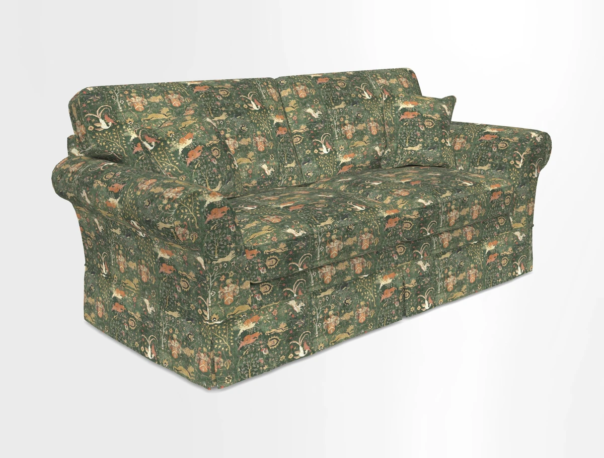 Lanhydrock 3 Seater Sofa in Floral Linens Lela Mystery Indigo