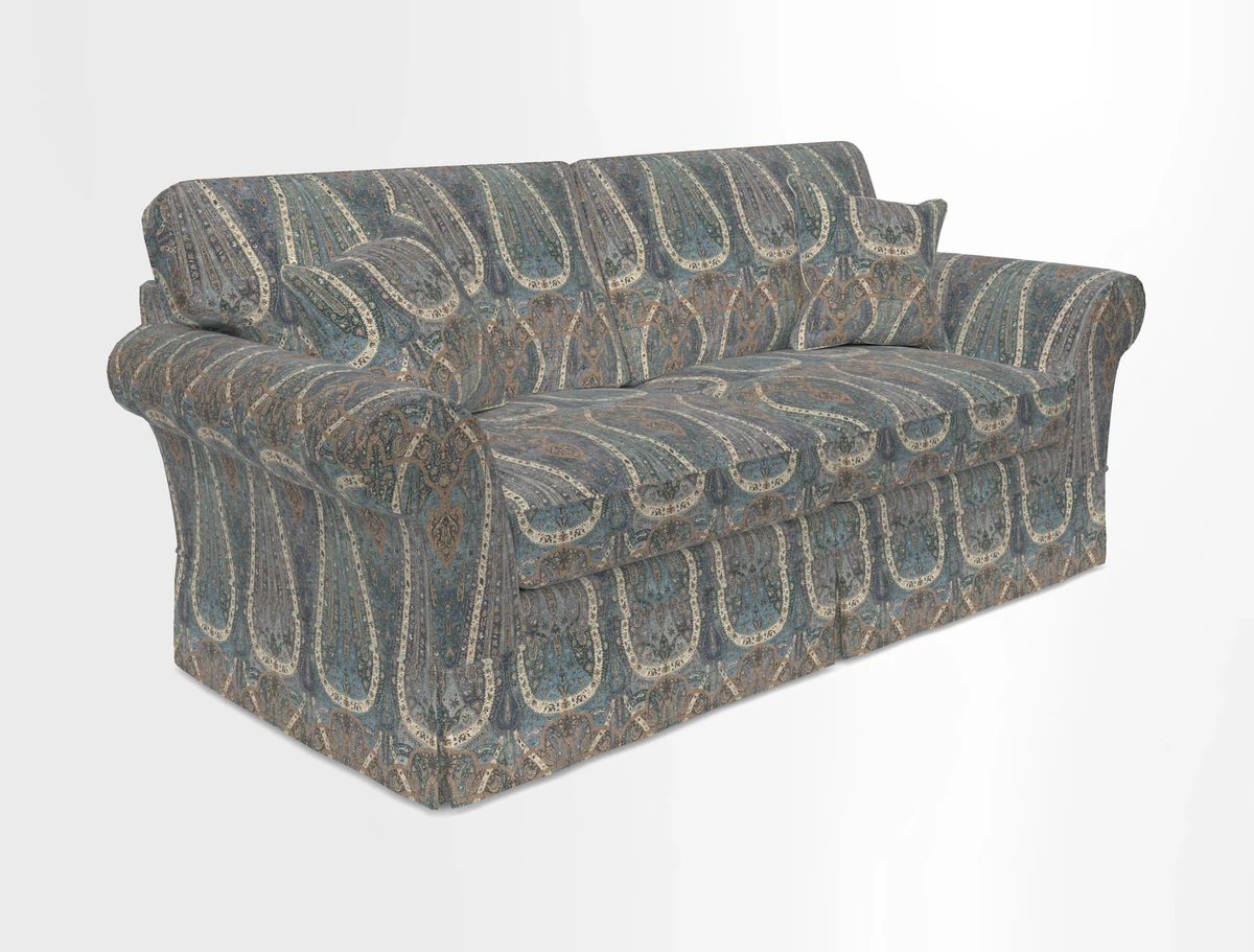 Lanhydrock 3 Seater Sofa in Floral Linens Lela Mystery Indigo