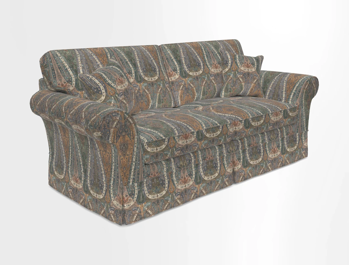 Lanhydrock 3 Seater Sofa in Floral Linens Lela Mystery Indigo