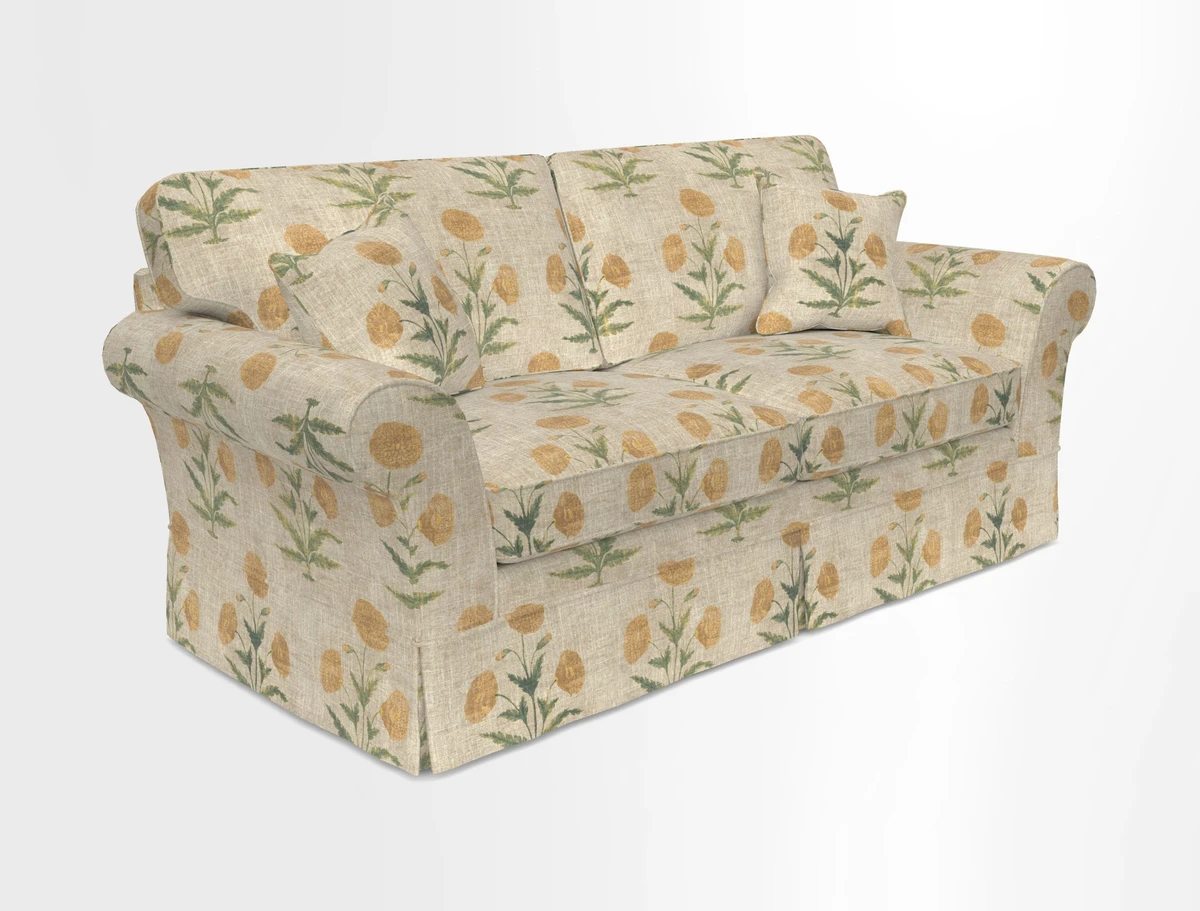 Lanhydrock 3 Seater Sofa in Floral Linens Lela Mystery Indigo