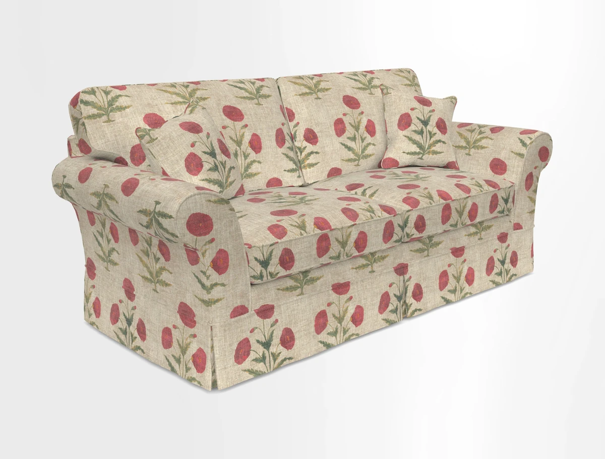 Lanhydrock 3 Seater Sofa in Floral Linens Lela Mystery Indigo