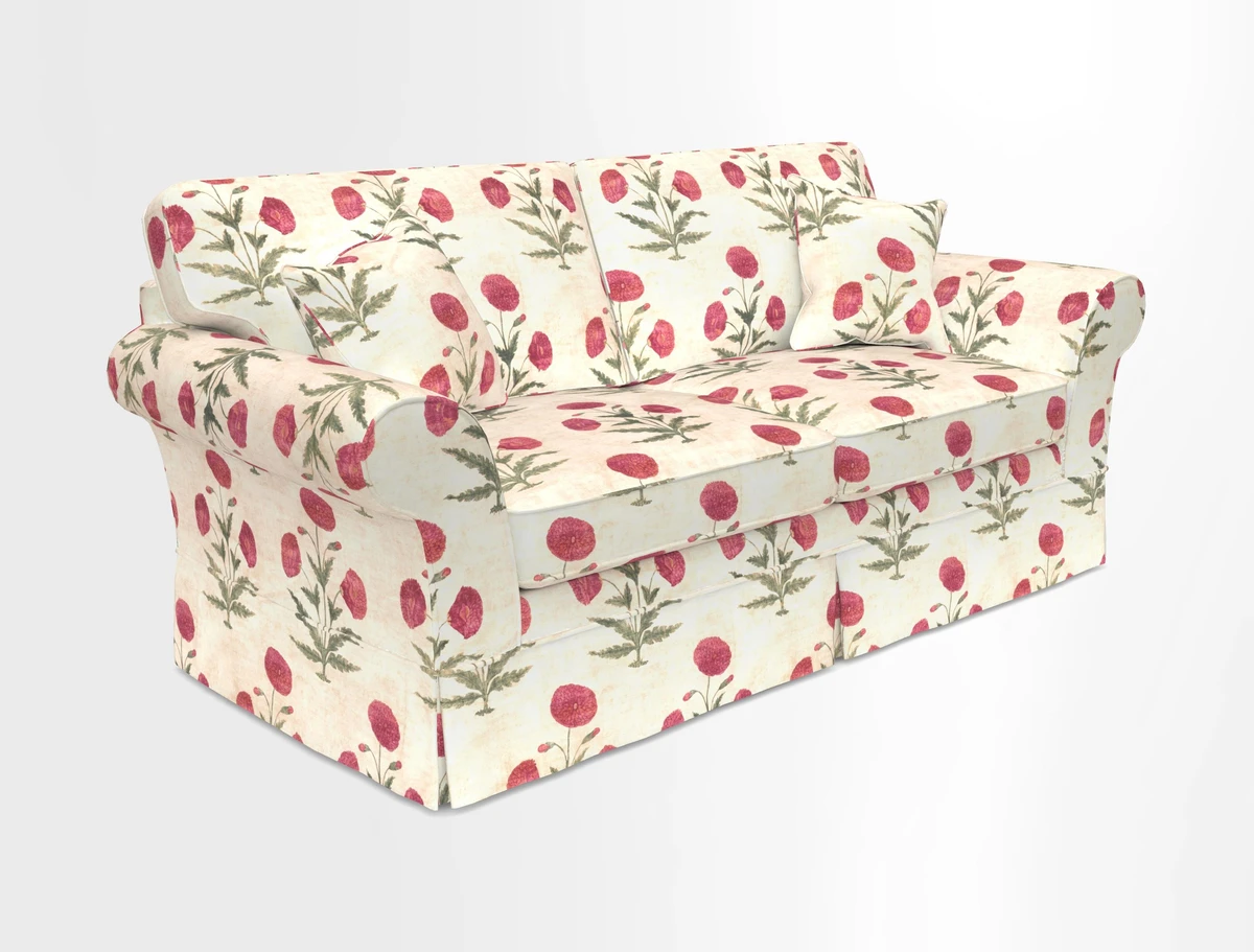 Lanhydrock 3 Seater Sofa in Floral Linens Lela Mystery Indigo