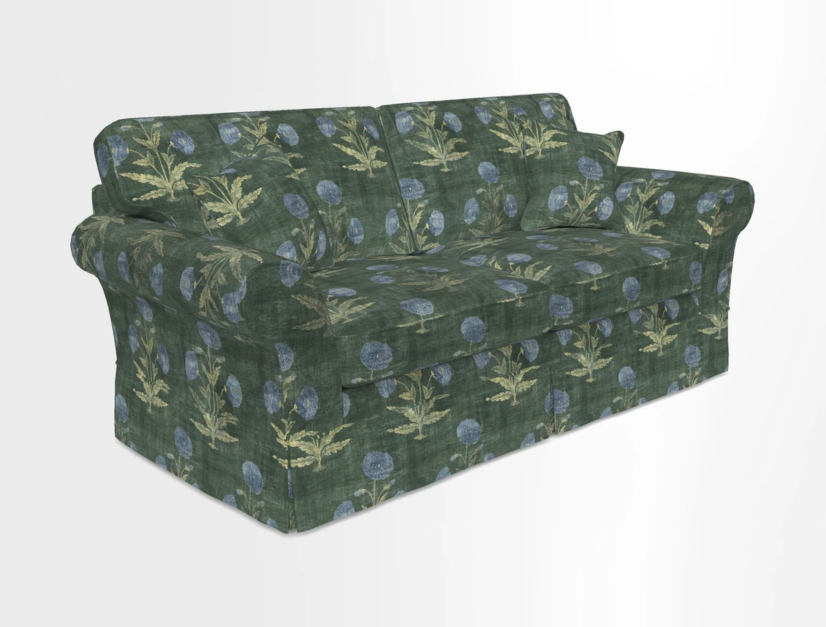 Lanhydrock 3 Seater Sofa in Floral Linens Lela Mystery Indigo