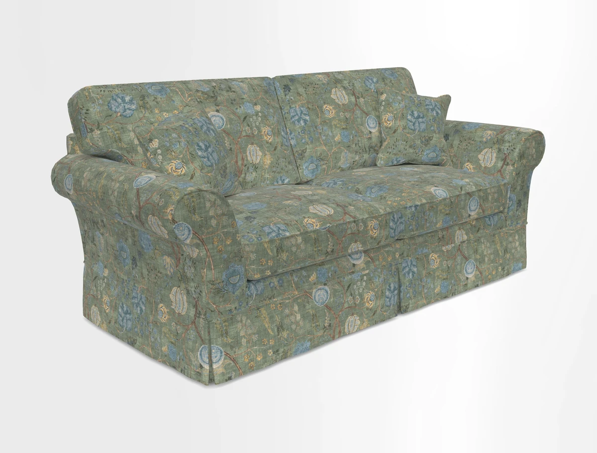 Lanhydrock 3 Seater Sofa in Floral Linens Lela Mystery Indigo