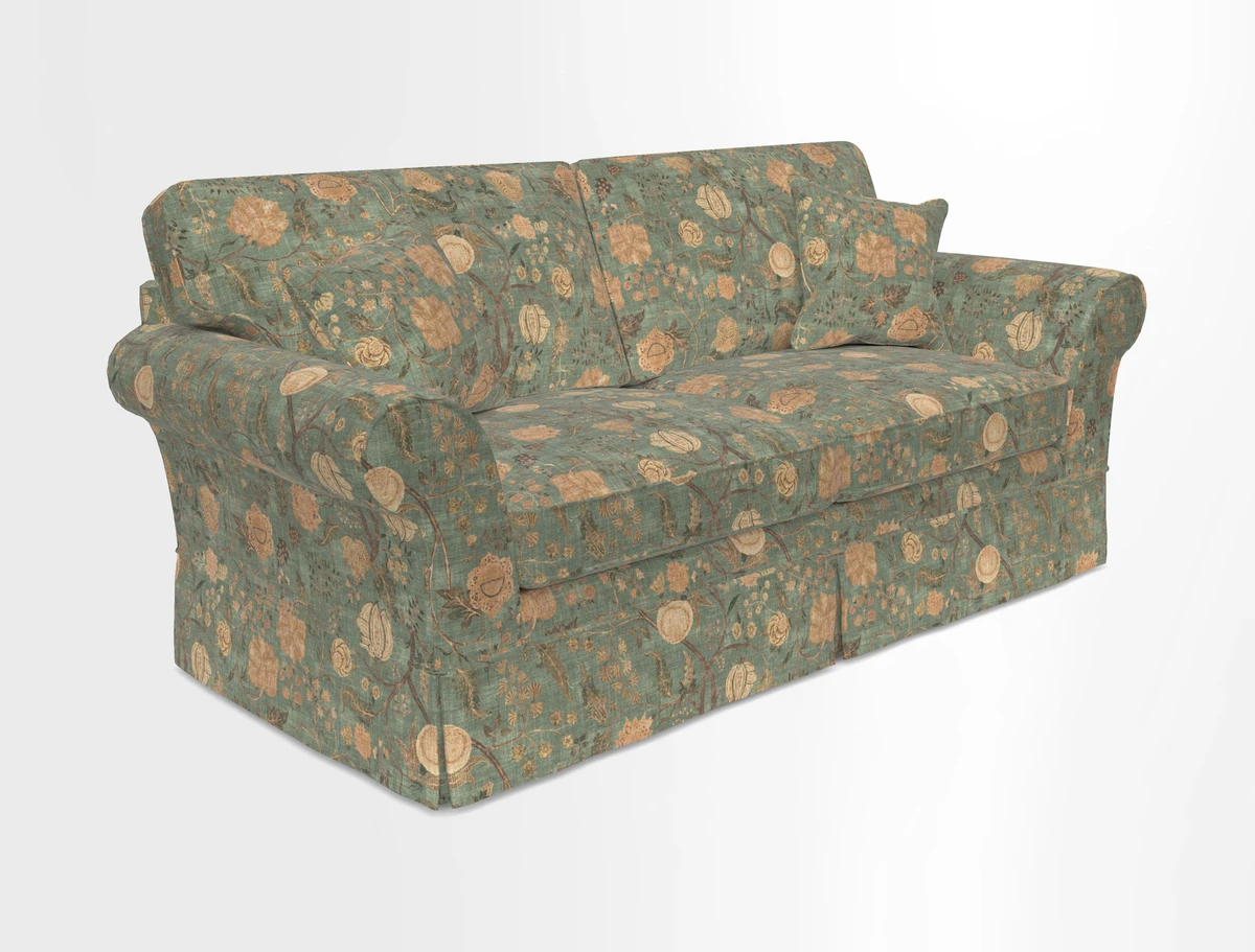 Lanhydrock 3 Seater Sofa in Floral Linens Lela Mystery Indigo