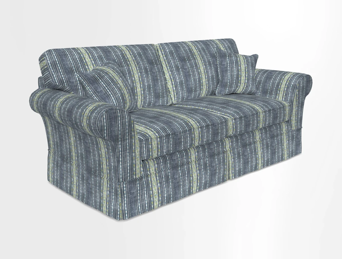 Lanhydrock 3 Seater Sofa in Floral Linens Lela Mystery Indigo