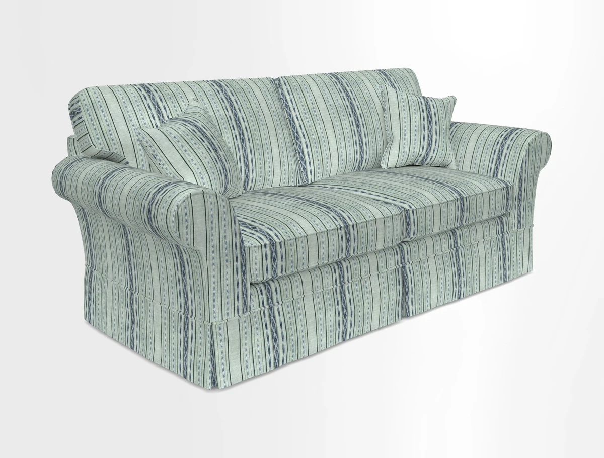 Lanhydrock 3 Seater Sofa in Floral Linens Lela Mystery Indigo