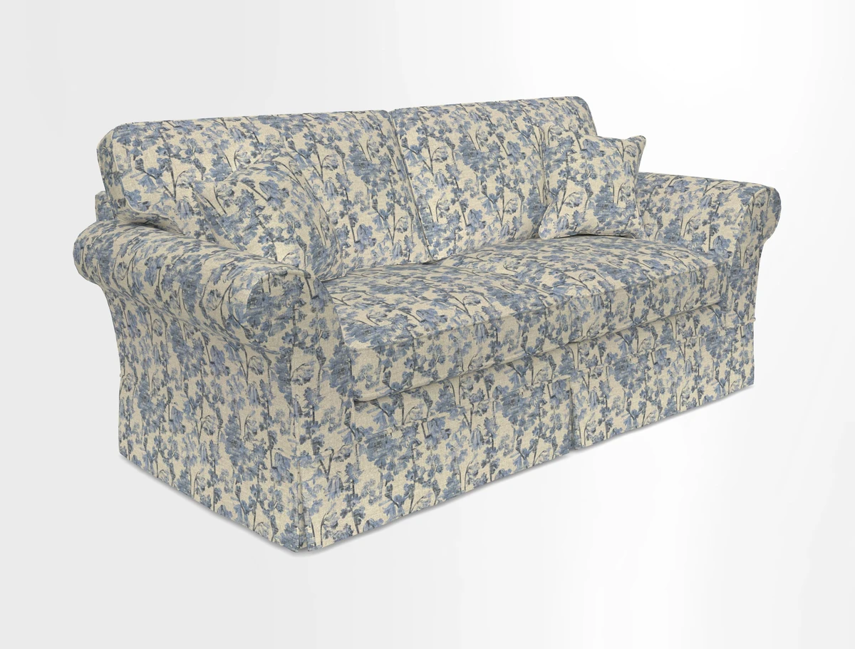 Lanhydrock 3 Seater Sofa in Floral Linens Lela Mystery Indigo