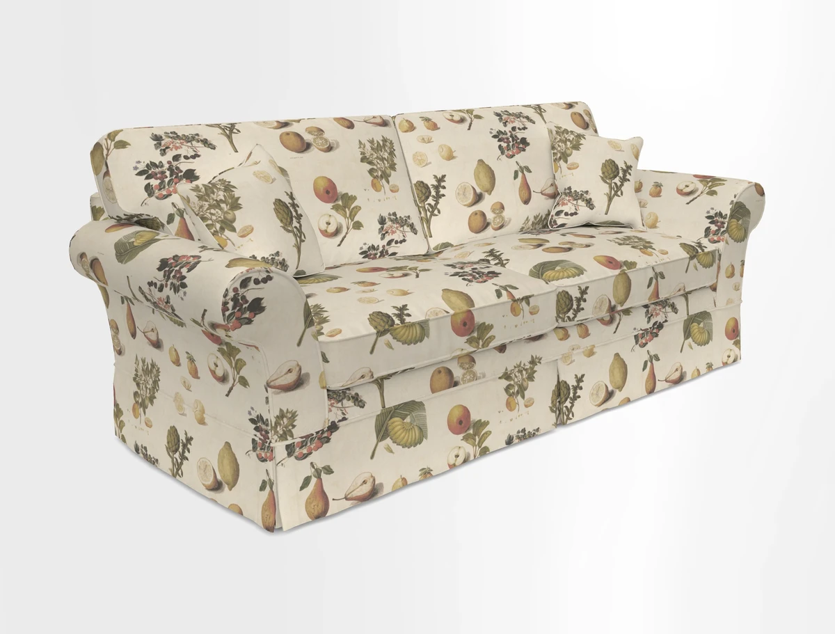 Lanhydrock 4 Seater Sofa in Floral Linens Lela Mystery Indigo