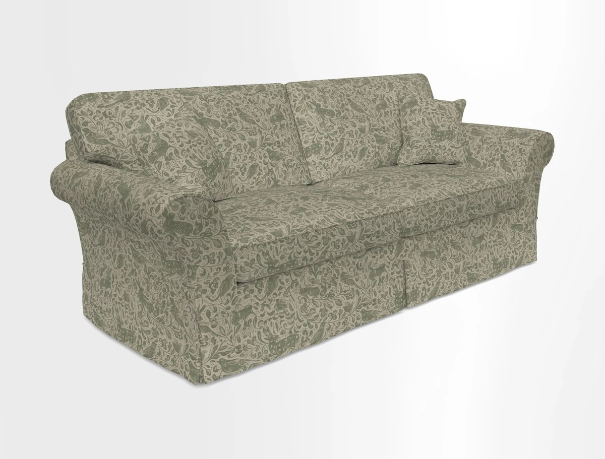 Lanhydrock 4 Seater Sofa in Floral Linens Lela Mystery Indigo