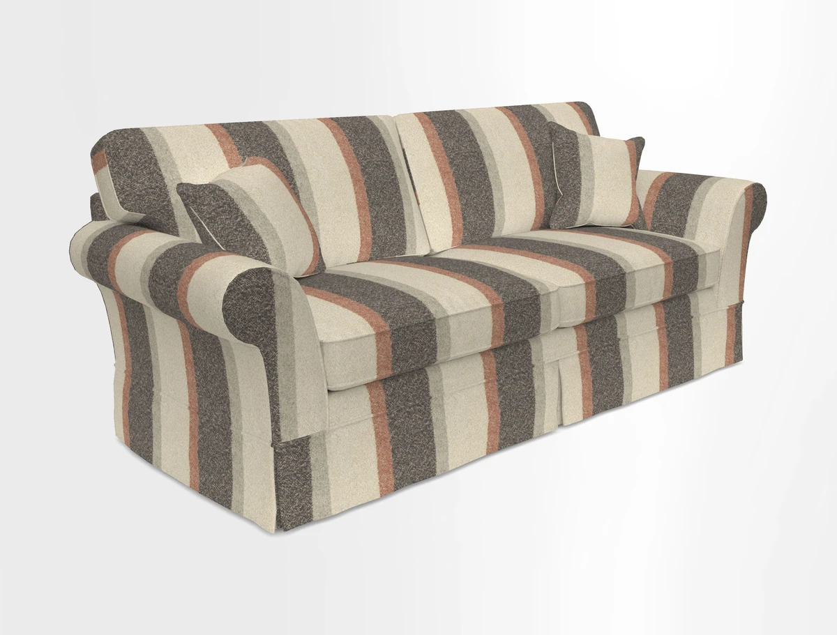 Lanhydrock 4 Seater Sofa in Floral Linens Lela Mystery Indigo