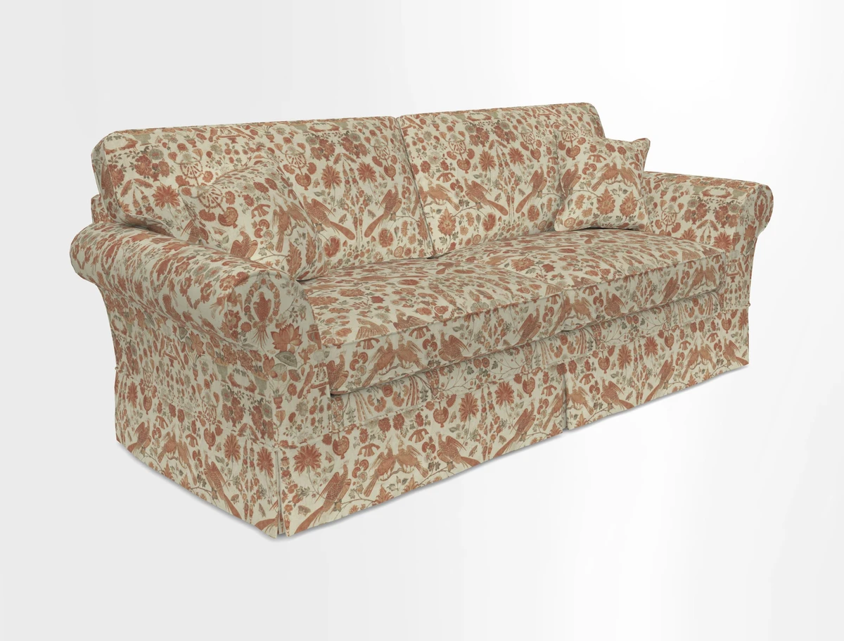 Lanhydrock 4 Seater Sofa in Floral Linens Lela Mystery Indigo