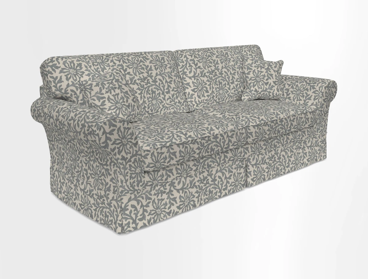 Lanhydrock 4 Seater Sofa in Floral Linens Lela Mystery Indigo