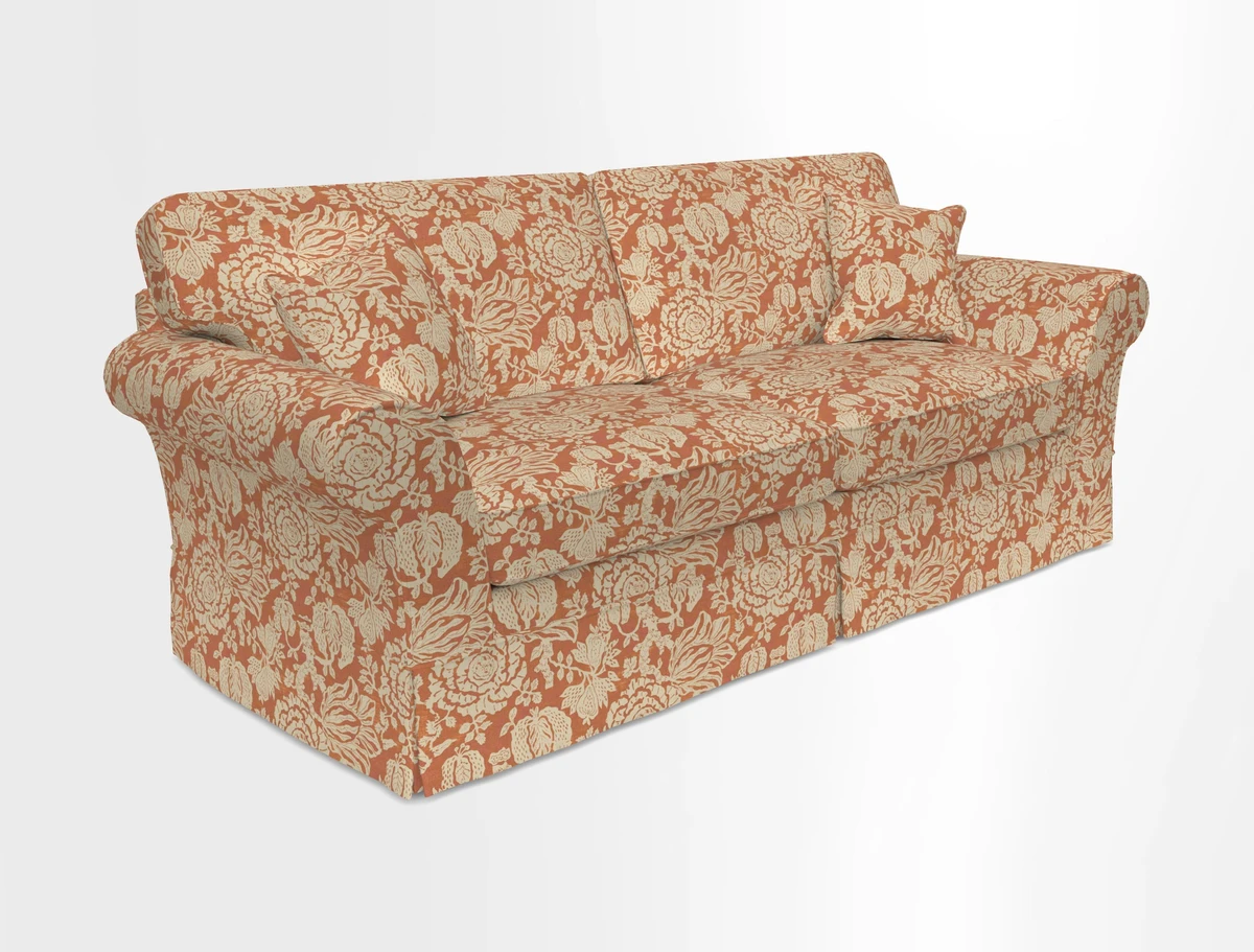 Lanhydrock 4 Seater Sofa in Floral Linens Lela Mystery Indigo