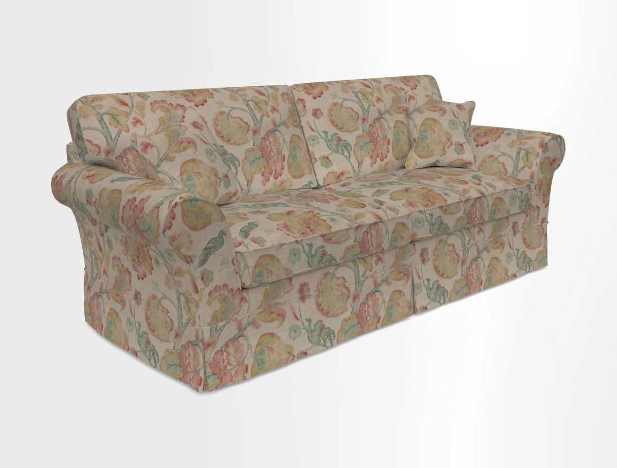 Lanhydrock 4 Seater Sofa in Floral Linens Lela Mystery Indigo