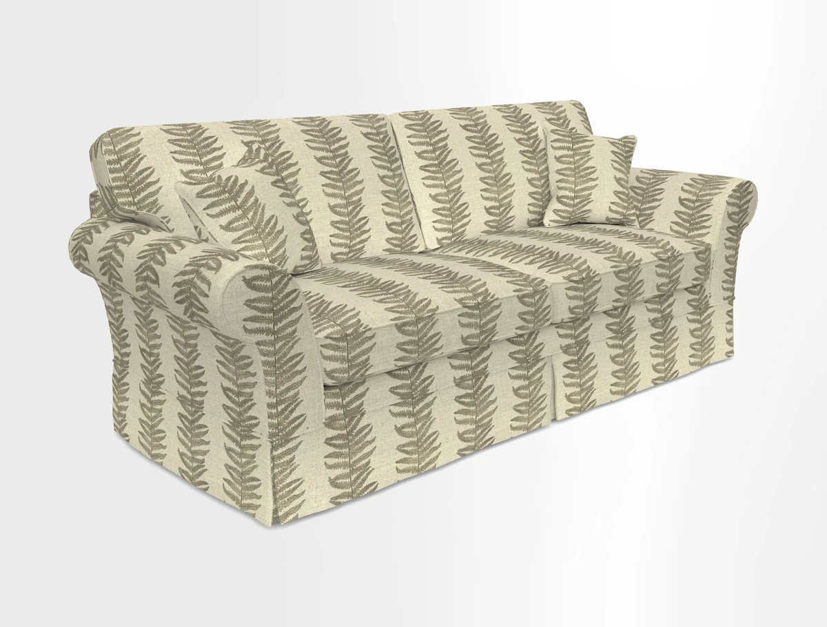 Lanhydrock 4 Seater Sofa in Floral Linens Lela Mystery Indigo