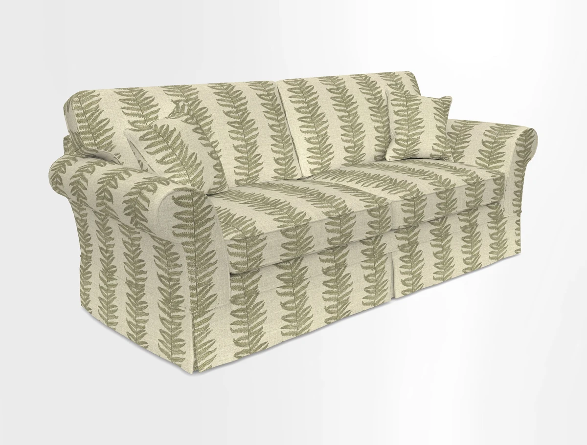 Lanhydrock 4 Seater Sofa in Floral Linens Lela Mystery Indigo