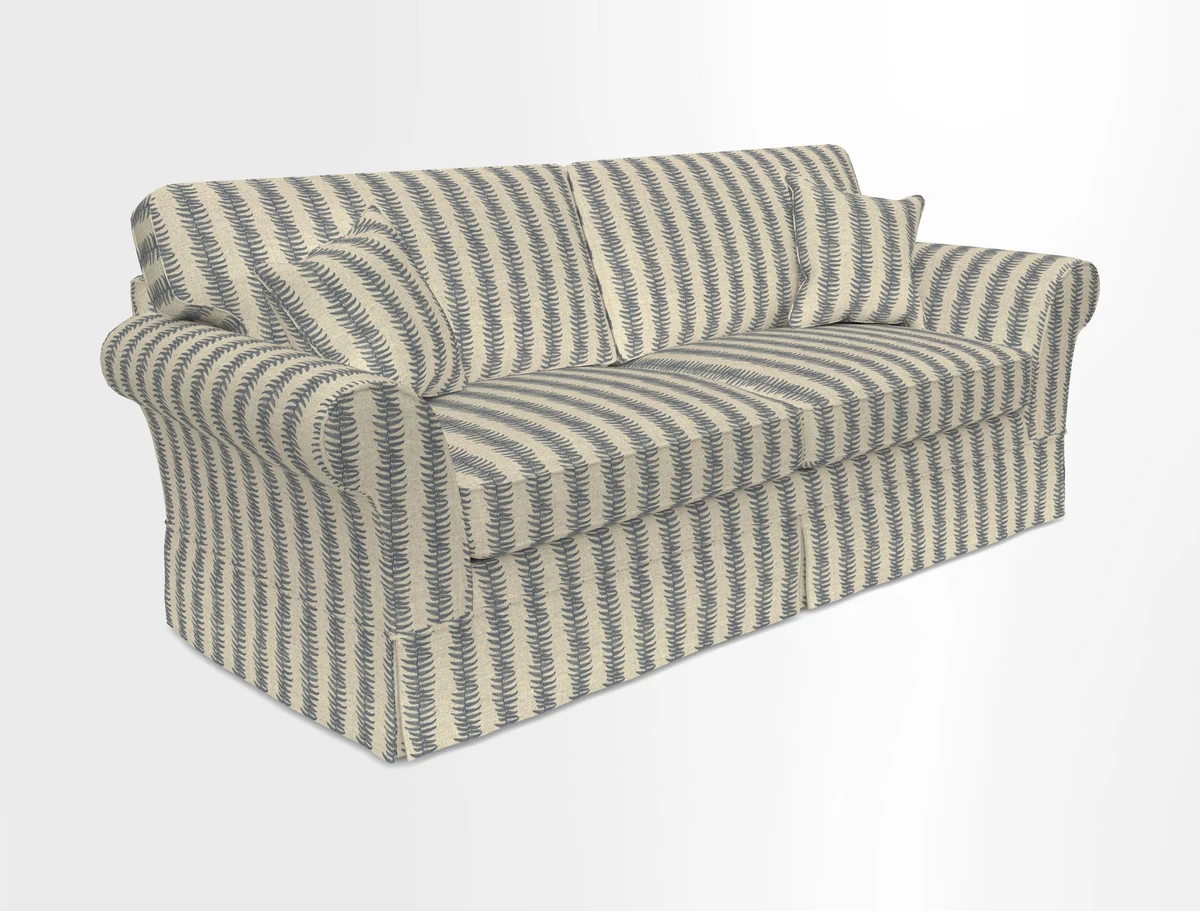 Lanhydrock 4 Seater Sofa in Floral Linens Lela Mystery Indigo