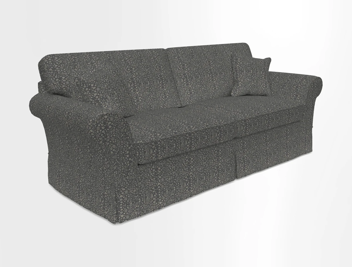 Lanhydrock 4 Seater Sofa in Floral Linens Lela Mystery Indigo