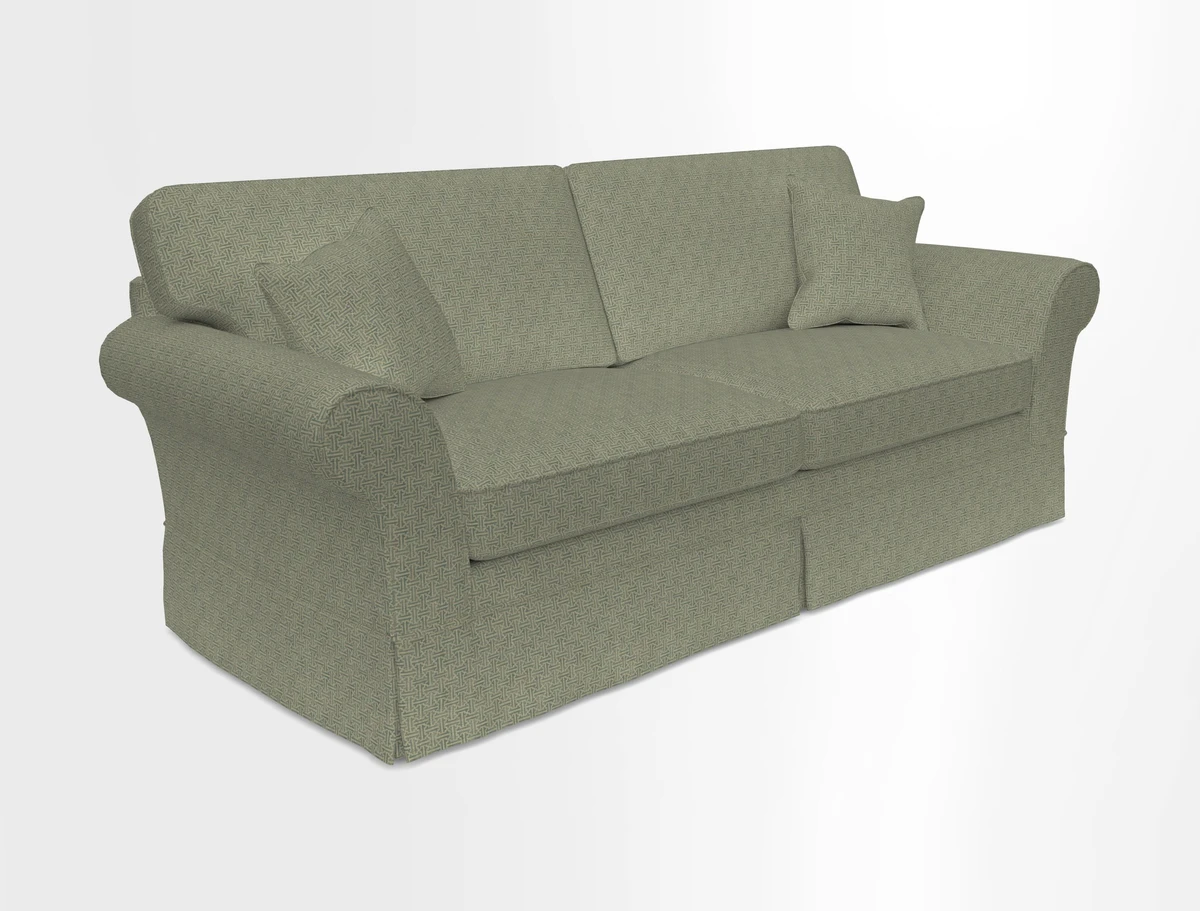 Lanhydrock 4 Seater Sofa in Floral Linens Lela Mystery Indigo