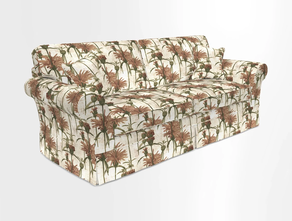 Lanhydrock 4 Seater Sofa in Floral Linens Lela Mystery Indigo